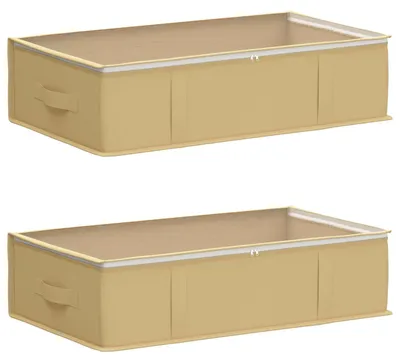 Image de vidaXL : Boîtes de rangement avec fenêtre transparente, lot de 2, 50,4 litres
