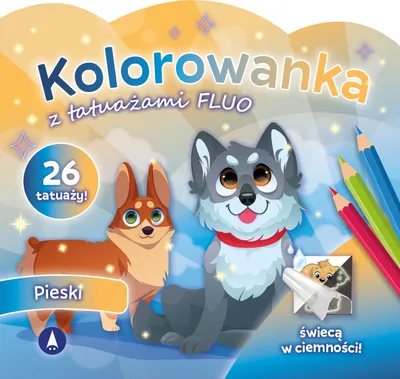 Immagine prodotto di Kolorowanka z tatuażami FLUO Pieski 24 strony
