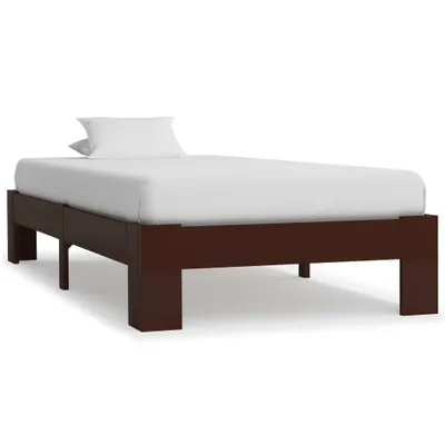 Immagine prodotto di vidaXL Letto in legno massiccio di pino marrone scuro 90x200 cm