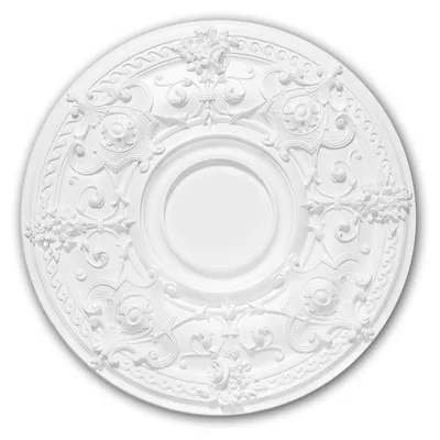 Produktbild von PROFHOME 156040 Rosette aus Polyurethan Deckenrosette Zierelement Ø 70,7 cm