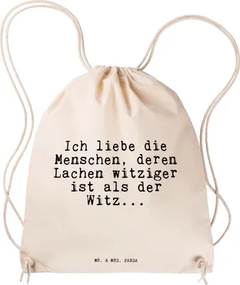 Produktbild von Mr. & Mrs. Panda Jutebeutel Ich liebe die Menschen,... - Transparent - Geschenk, turnbeutel baumwolle, Freund, Spruch Sprüche Weisheiten Zitate Lustig Weisheit Worte