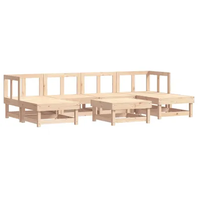 Produktbild von 7-tlg. Garten-Lounge-Set Massivholz Kiefer