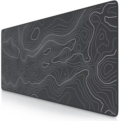 Produktbild von Titanwolf Gaming Mauspad XXL Speed Mousepad 900 x 400 x 3 mm, Schreibtischauflage, abwaschbar, rutschfeste Rückseite, Geschwindigkeit & Präzision, Topography