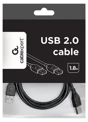 Productafbeelding van Gembird CCP-USB2-AMAM-6 USB-kabel, USB 2.0, 1,8 meter, USB-A, zwart