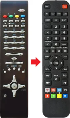 Produktbild von Fernbedienung passend für TELEFUNKEN T37P884 | T40KWM883FHD-DVBT
