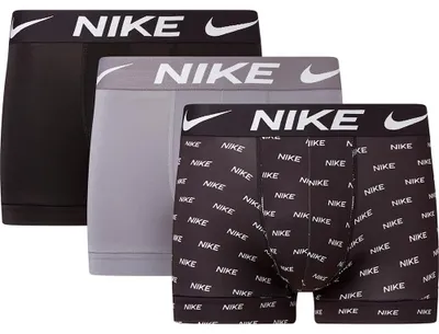Productafbeelding van Nike heren boxershorts, model trunk, 3-pack, grijs/zwart, maat XS