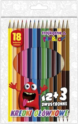 Immagine prodotto di Pastelli a matita Fun&Joy 18 colori bifacciali triangolari