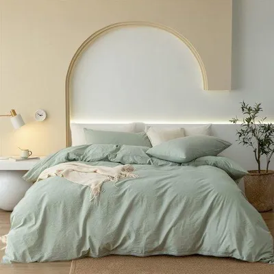 Produktbild von Unyqoos® weiches Baumwollbettset für Einzelbett mit Kissenbezug