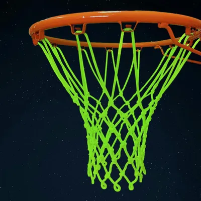 Productafbeelding van Basketbalnet - Hoepelnet - Sporten - Oplichtend in het donker - Standaardmaat - Felle kleuren