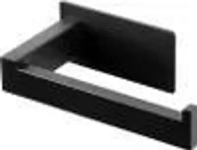 Produktbild von Toilettenpapierhalter Edelstahl schwarz, ohne Bohren, rostfrei, für Bad, L-förmig, mit Abrutschschutz, ca. 14 x 8 x 4,5 cm