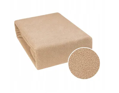 Obrázek produktu pro Dětské froté prostěradlo s gumou 60×120 cm, měkké a pohodlné, tmavě béžové