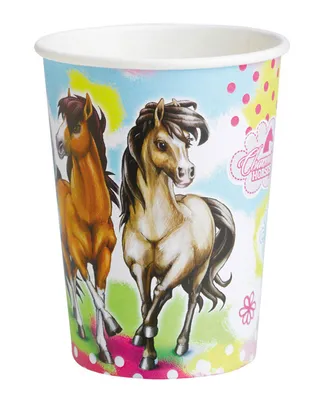 Produktbild von 8 Trink Becher Pferde Traum für Kinder-Geburtstag