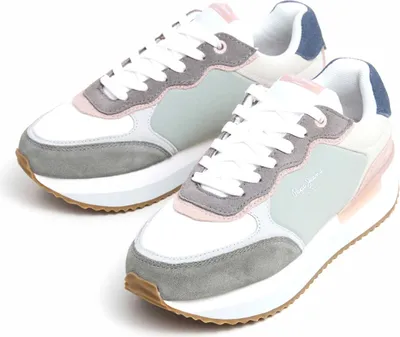 A pair of women's sneakers on a white background.
