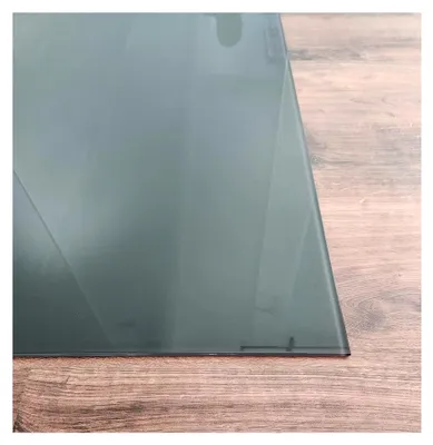 Produktbild von Rechteckige Glasplatte 100x120cm anthrazitgrau - Funkenschutzplatte für Kaminofen