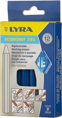 Zdjęcie produktu dla Kreda do podpisu niepapierowana 795 niebieska a 12szt Lyra