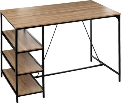 Zdjęcie produktu dla 5 five simply smart - stolik barowy z 3 półkami w kolorze naturalnego dębu "aliaj"