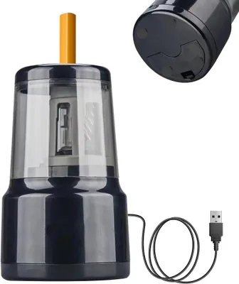 Produktbild von Elektrischer Bleistiftspitzer 6-8mm, Robuster USB und Akku, Automatischer Anspitzer mit großem Behälter, Elektrischer Anspitzer, Ideal
