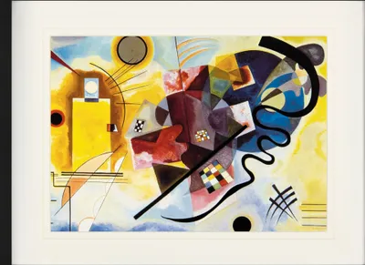 Obrázek produktu pro Wassily Kandinsky Zarámovaný obraz s elegantním paspartou | Obrazy na zeď | V rámu, 1925 (60 x 80 cm)