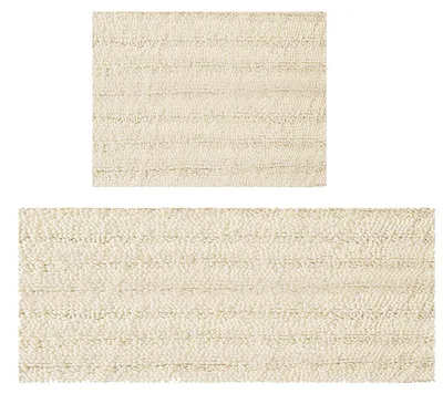 Produktbild von 2 Stück / Set Chenille Anti-Rutsch-Matte, wasserabsorbierend, rutschfest, für Badezimmer und Wohnzimmer