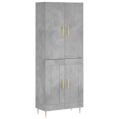 Produktbild von Highboard Betongrau 69,5x34x180 cm Holzwerkstoff