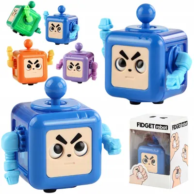 Produktbild von Robot Hand Fidget Cube Stressball mit Knöpfen