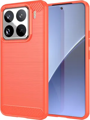 Produktbild von Mobigear Brushed Slim  Xiaomi 15 Pro Hülle Flexibles TPU Backcover - Rot