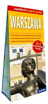 Productafbeelding van Warschau: comfortabele gids + kaart (2-in-1), gelamineerde editie 2026