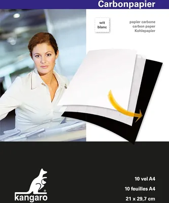Produktbild von kangaro Durchschreibepapier DIN A4 10 Blatt weiß