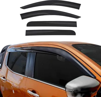 Image de 4x déflecteurs d'air et de pluie pour Fiat Fullback 2016-2021 acrylique foncé