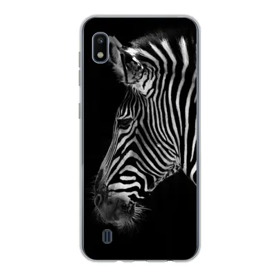 Produktbild von MuchoWow® Handyhülle Schutzhülle Hülle für Samsung Galaxy A10 Zebra - Wilde Tiere - Schwarz Silikon Softcase Handy Hülle - Schutzhülle