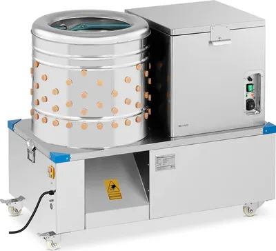 Obrázek produktu pro Expondo Wiesenfield 2 v 1 škrabka a vařič na drůbež – buben 55 cm – 3–4 kuřata za minutu