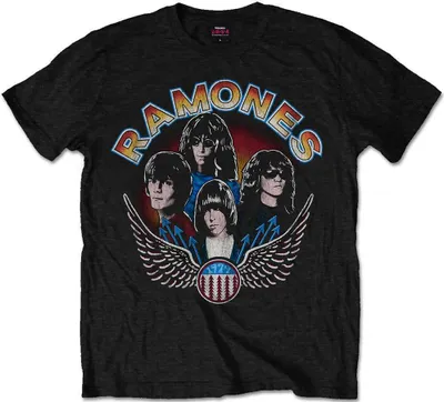 Produktbild von Ramones Vintage Wings Photo Black L T-Shirt