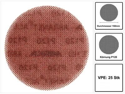 Produktbild von Mirka ABRANET ACE HD Schleifscheiben Grip 150mm P120 25 Stk. ( AH24102512 )