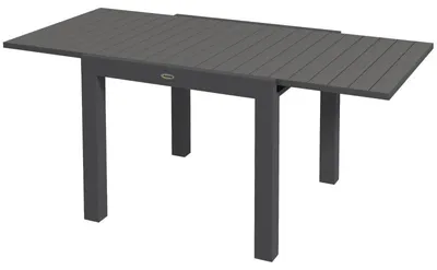 Obrázek produktu pro Rozkládací venkovní stůl z hliníku | Barva: šedá | Rozměry: 80x81/162x75 cm