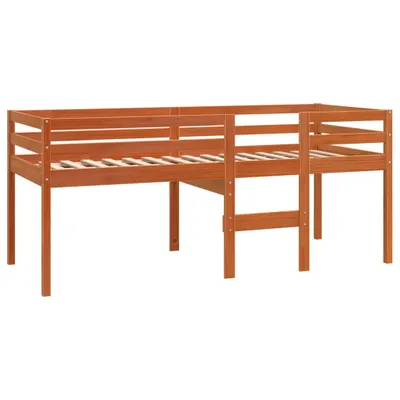 Produktbild von vidaXL Hochbett Wachsbraun 90x190 cm Massivholz Kiefer