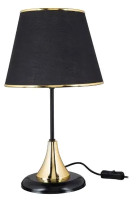 Immagine prodotto di Lampada da tavolo metallo e paralume nero Aden ASZ1632
