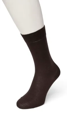 Produktbild von Bonnie Doon Woll-/Baumwollsocke, dunkelbraun, Herrengröße 43/46 – Obermaterial: 70 % feine Wolle – Innenmaterial: Baumwolle – Hautfreundlich – Wunderbar warm – Glatte Nähte – Sehr bequem – Wollsocken – Dunkelbraun – BD732403.106