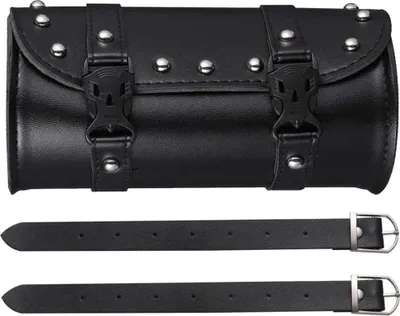 Produktbild von Wasserdichte Kunstleder Motorrad Satteltasche 21x10x10cm mit 2 Riemen