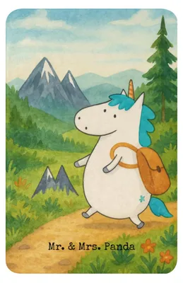 Produktbild von Mr. & Mrs. Panda Plaid Einhorn Bergsteiger Design 100 x 150 cm - Weiß - Geschenk, Wärmedecke, Reisen, Tagesdecke, Unicorn, Abenteuer, Decke, Winterdecke, Einhörner, Berge