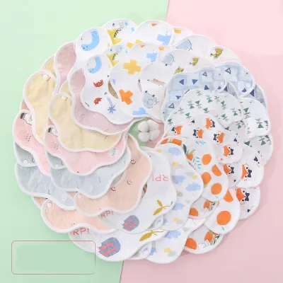 Produktbild von Lätzchen, Blütenblatt, für Neugeborene, Baumwollstoff, wasserdicht, atmungsaktiv, Snap, Baby-Speicheltuch, Pflege, Toilettenartikel, zufälliger Stil