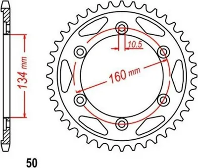 Obrázek produktu pro Rozteč 40T 530 pro HONDA CBR 900 954 1000 RR RVT 1000 R VTR 1000 SP