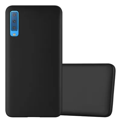 Image de Cadorabo Housse pour Samsung Galaxy A7 2018 Housse en noir Housse pour portable TPU silicone Etui Cover Case