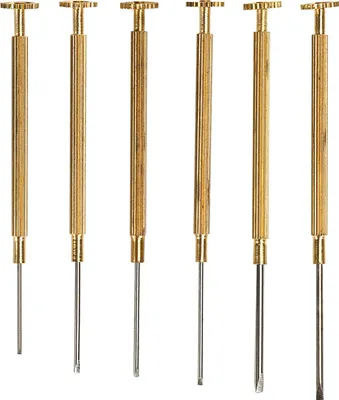 Produktbild von 6-teiliges Slot-Uhr-Schraubendreher-Set, Kupfer, Brille, Computer-Reparatur