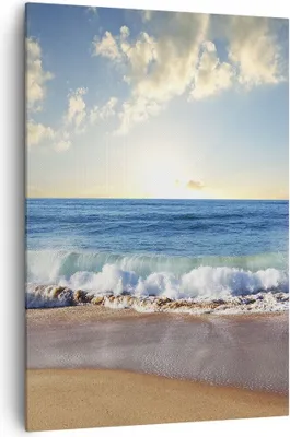 Produktbild von Bild auf Leinwand - Leinwandbild - Einteilig - Meer Ufer Wasser - 70x100cm - Wand Bild - Wanddeko - Wandbilder - Leinwanddruck - Wanddekoration - Leinwand bilder - Wandbild - PA70x100-3551