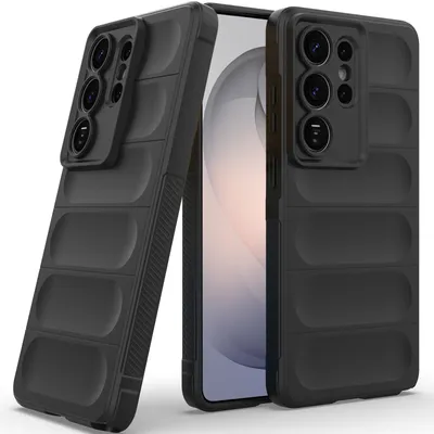 Image de Étui pour Samsung Galaxy S26 Ultra : étui de protection souple en TPU et silicone, résistant aux chocs, noir