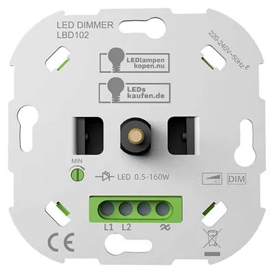 Produktbild von LED-Dimmer 0,5–160 Watt | Universal | Einbau | Phasenabschnitt