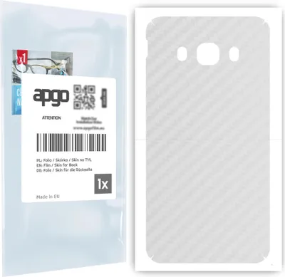 Produktbild von apgo Rückseite Schutzfolie für Samsung Galaxy J5 (2016) -  Hinten Schutzfolie Carbon Transparent (durchsichtig), Rückseite Folie schützt vor Kratzern und Fingerabdrücken