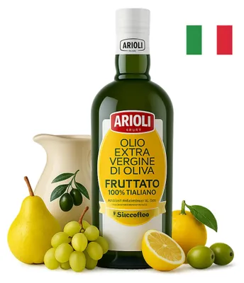 Image de Huile d'olive extra vierge, variété Fruttato, 1 litre, marque Arioli