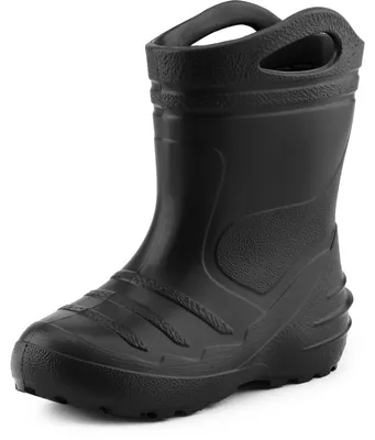 Produktbild von Ladeheid Kinder Mädchen Jungen federleichte Eva Thermo Gummistiefel gefüttert KL051 (Schwarz, 34)