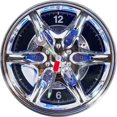 Produktbild von Uhr Reifen Felge Auto Rad Auto beleuchtet LED Neon Wandschild